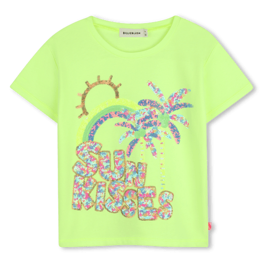 T - SHIRT VEDE FLUO CON STAMPA BILLIEBLUSH - Angel Luxury