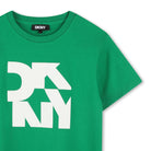 T - SHIRT VERDE CON LOGO BIANCO DKNY - Angel Luxury