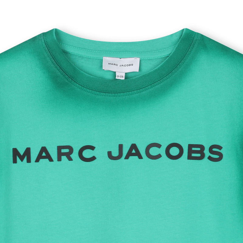 T - SHIRT VERDE MENTA CON LOGO GOMMATO NERO MARC JACOBS - Angel Luxury
