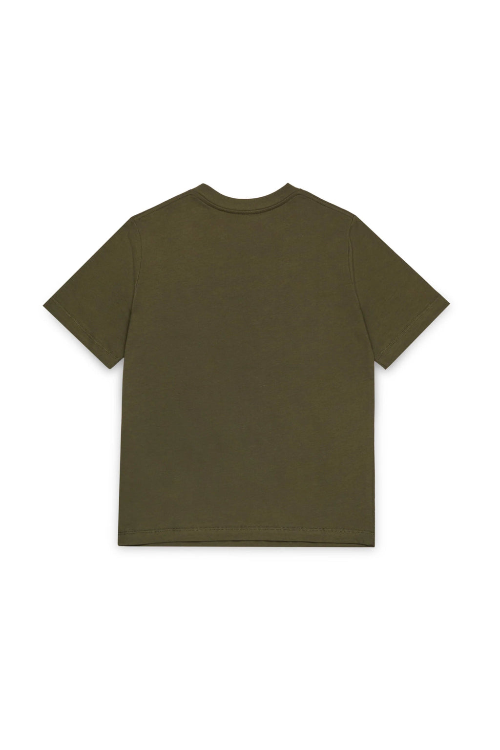 T - SHIRT VERDE MILITARE CON LOGO SCRITTO A MANO MAISON MARGIELA - Angel Luxury