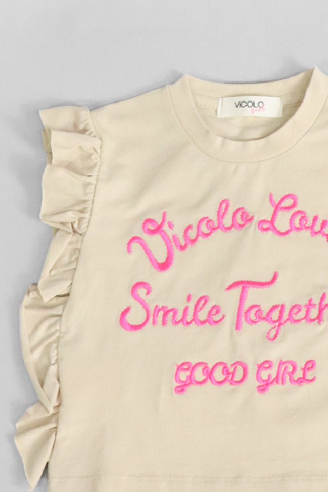 T-shirt Vicolo beige - Angel Luxury