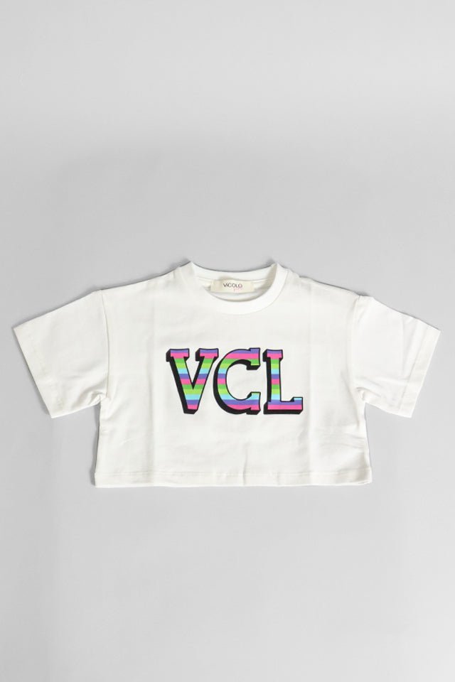 T-shirt Vicolo bianca corta - Angel Luxury