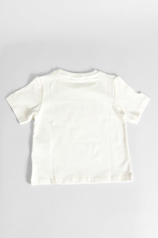 T-shirt Vicolo bianca logo strass - Angel Luxury