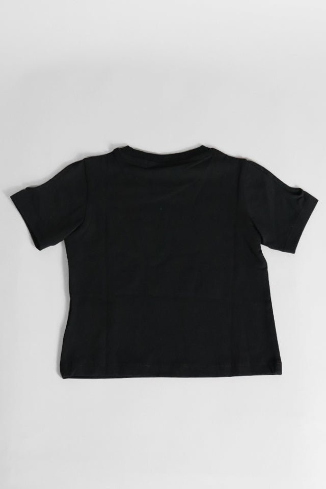 T-shirt Vicolo nera logo strass - Angel Luxury