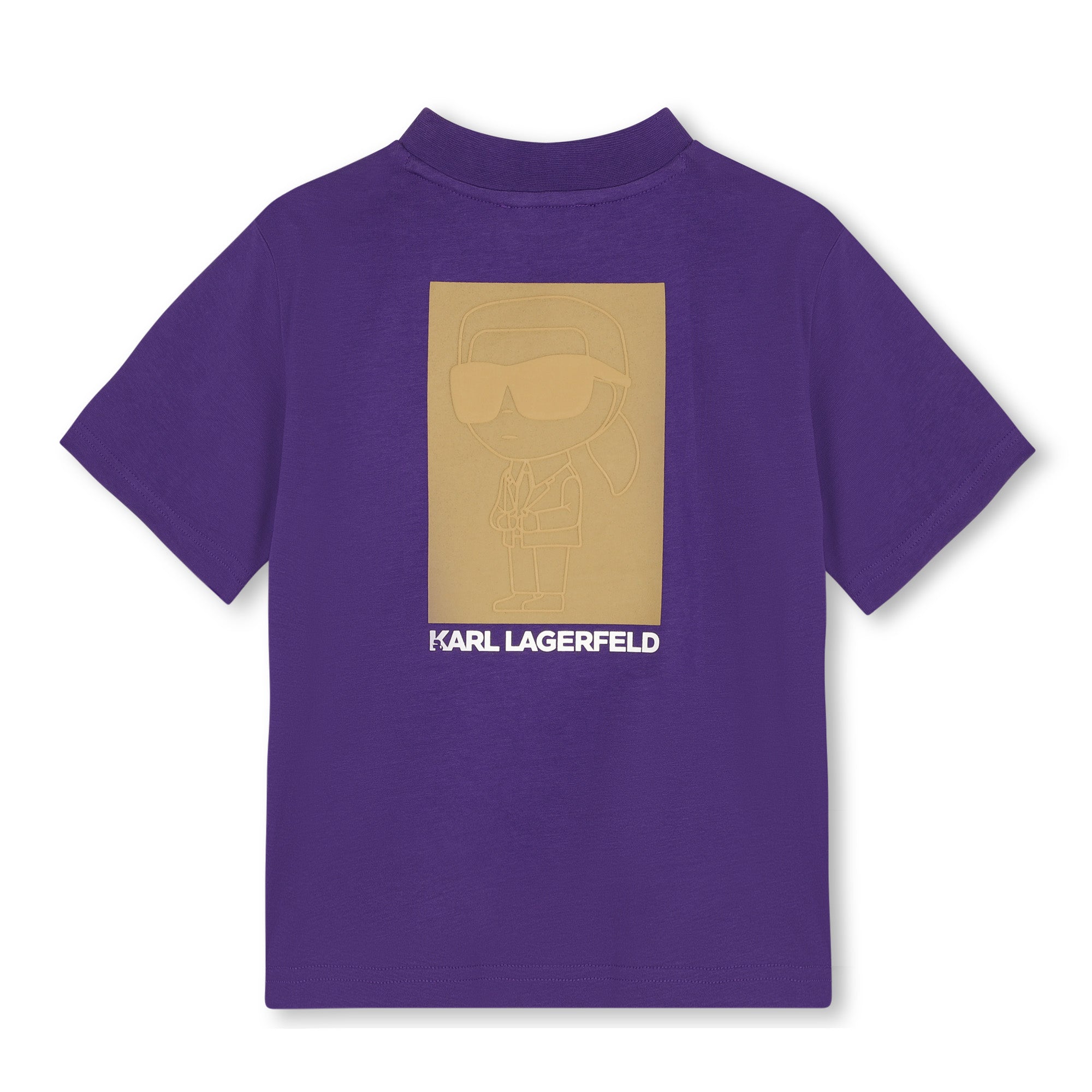 T - SHIRT VIOLA CON STAMPA KARL LAGERFELD - Angel Luxury