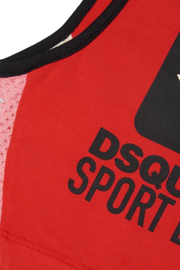 TOP CON LOGO SUPERIORE MULTISTRATO DSQUARED2 - Angel Luxury