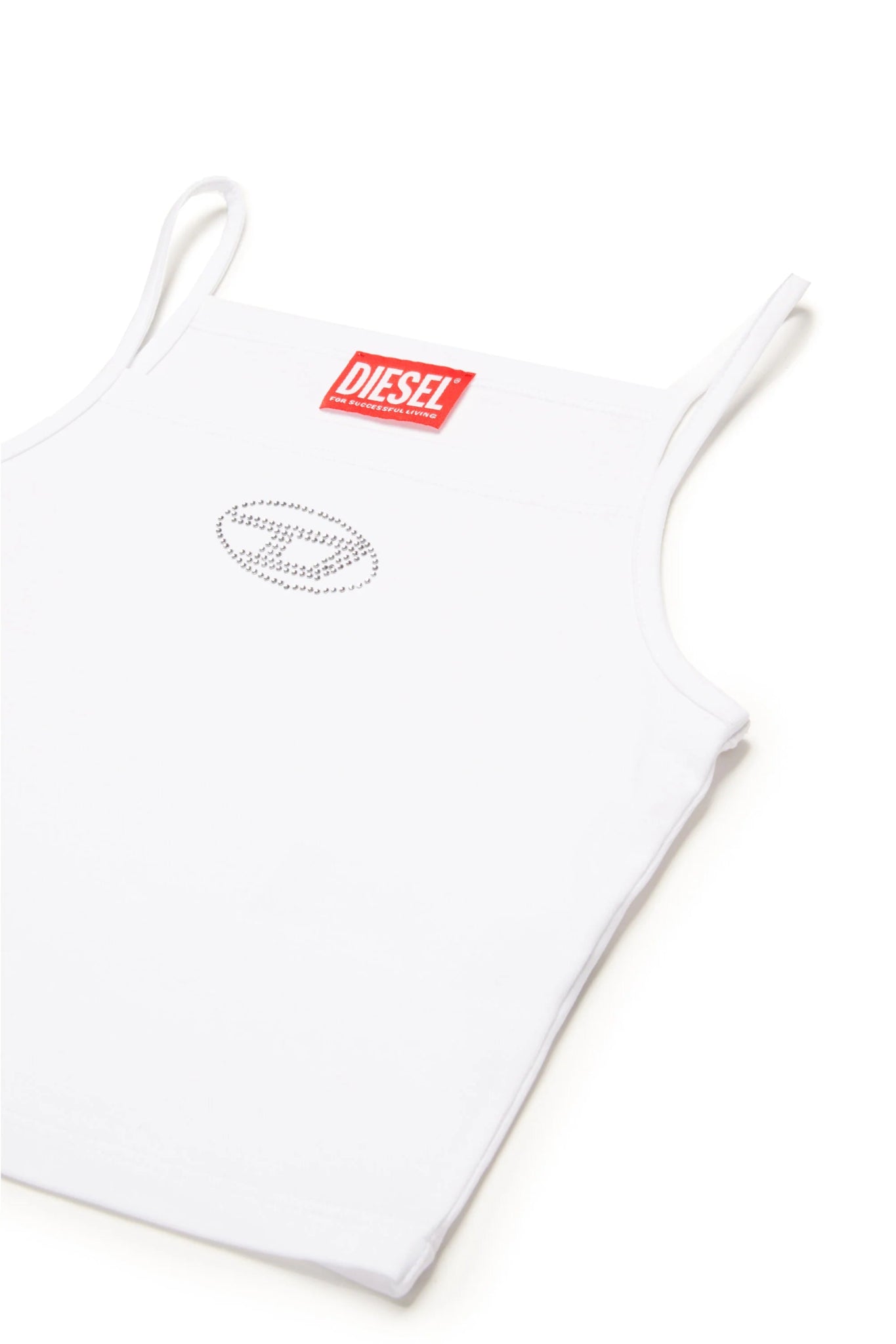 TOP SMANICATO BIANCO DIESEL - Angel Luxury