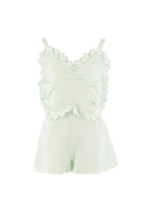 TUTA CON ROUCHES VERDE MENTA ELISABETTA FRANCHI - Angel Luxury