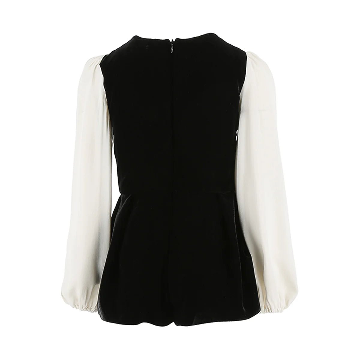TUTA IN VELLUTO CON FIOCCO NERO/MILK ELISABETTA FRANCHI - Angel Luxury