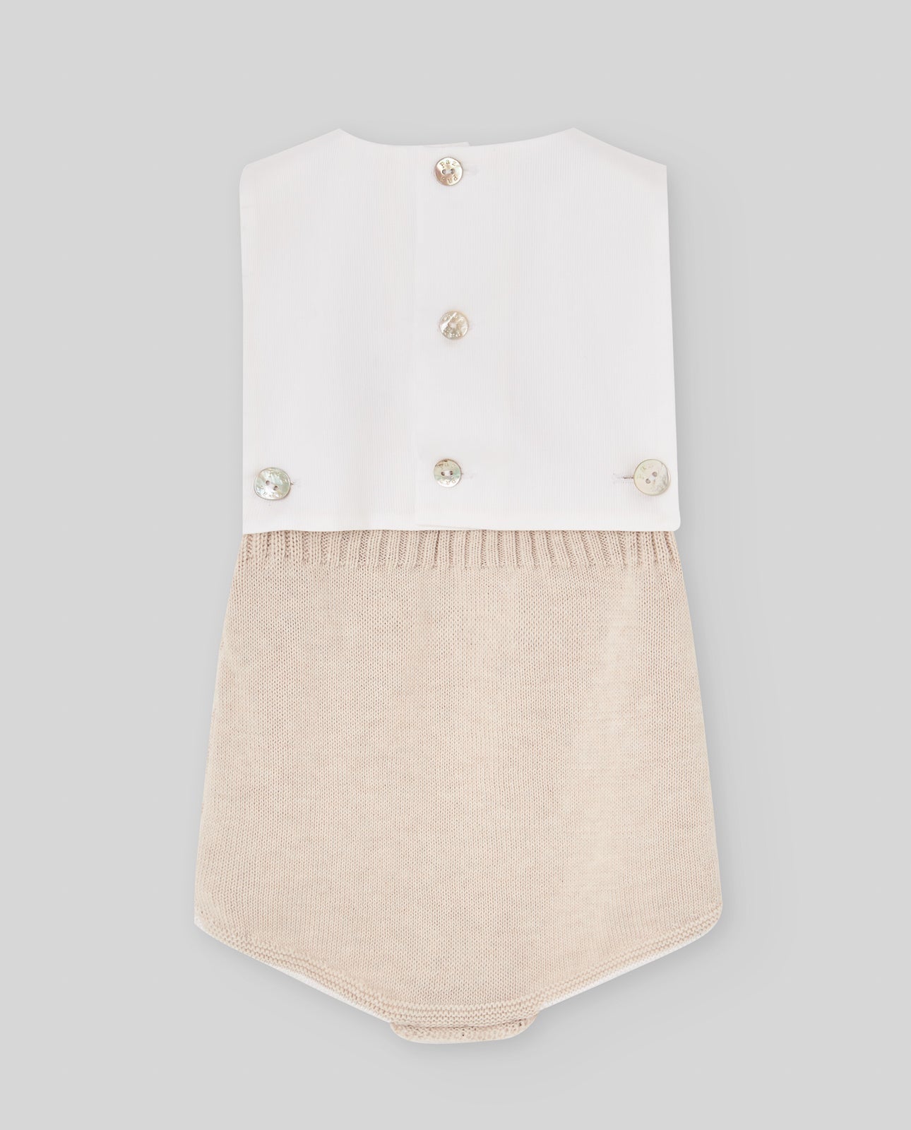 TUTINA BIANCA E BEIGE NEONATO PAZ RODRIGUEZ - Angel Luxury