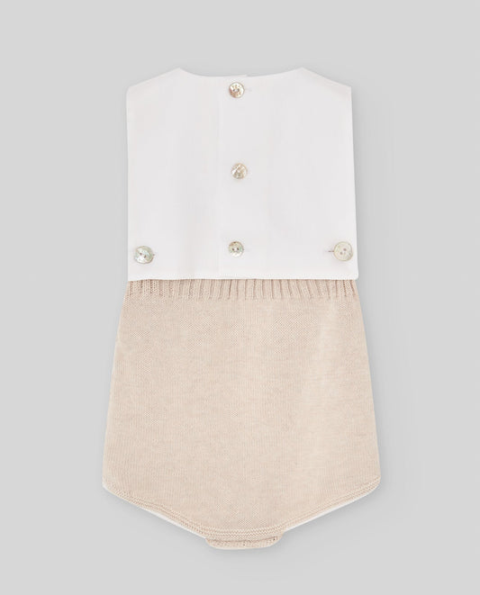 TUTINA BIANCA E BEIGE NEONATO PAZ RODRIGUEZ - Angel Luxury