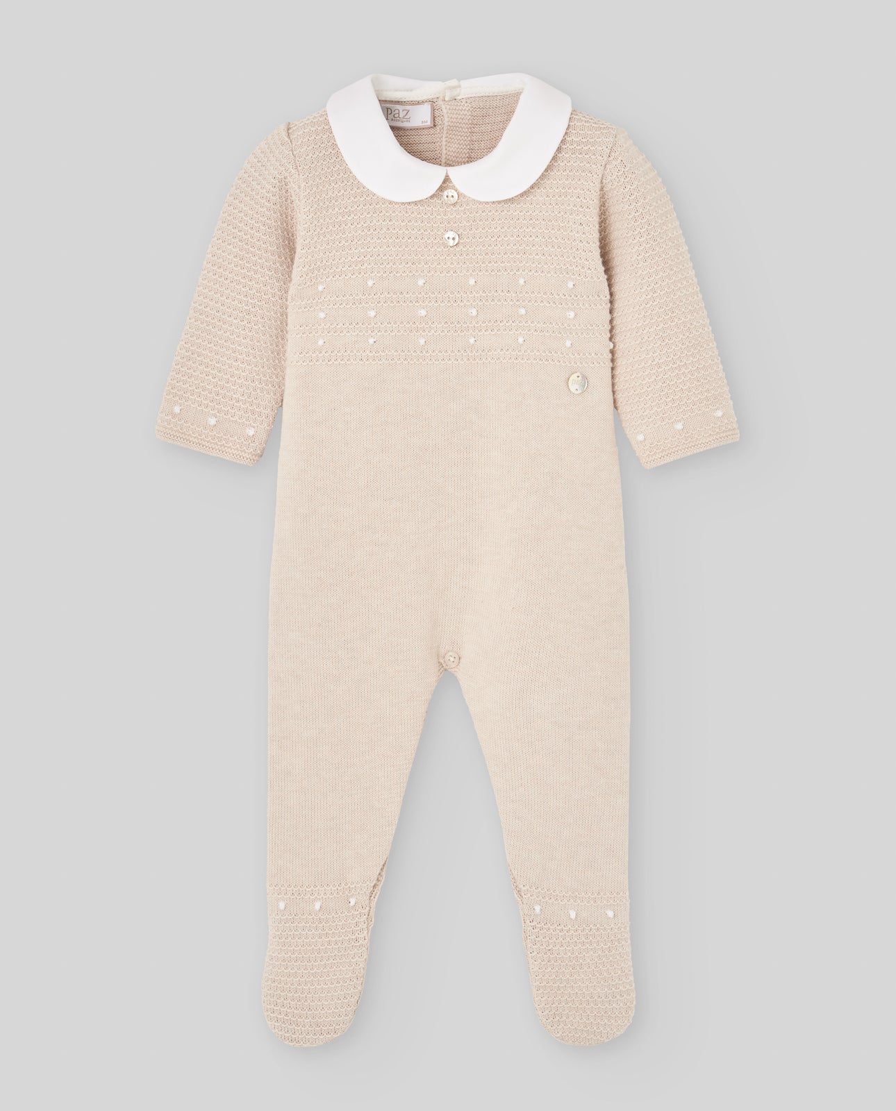 TUTINA NEONATO BEIGE PAZ RODRIGUEZ - Angel Luxury