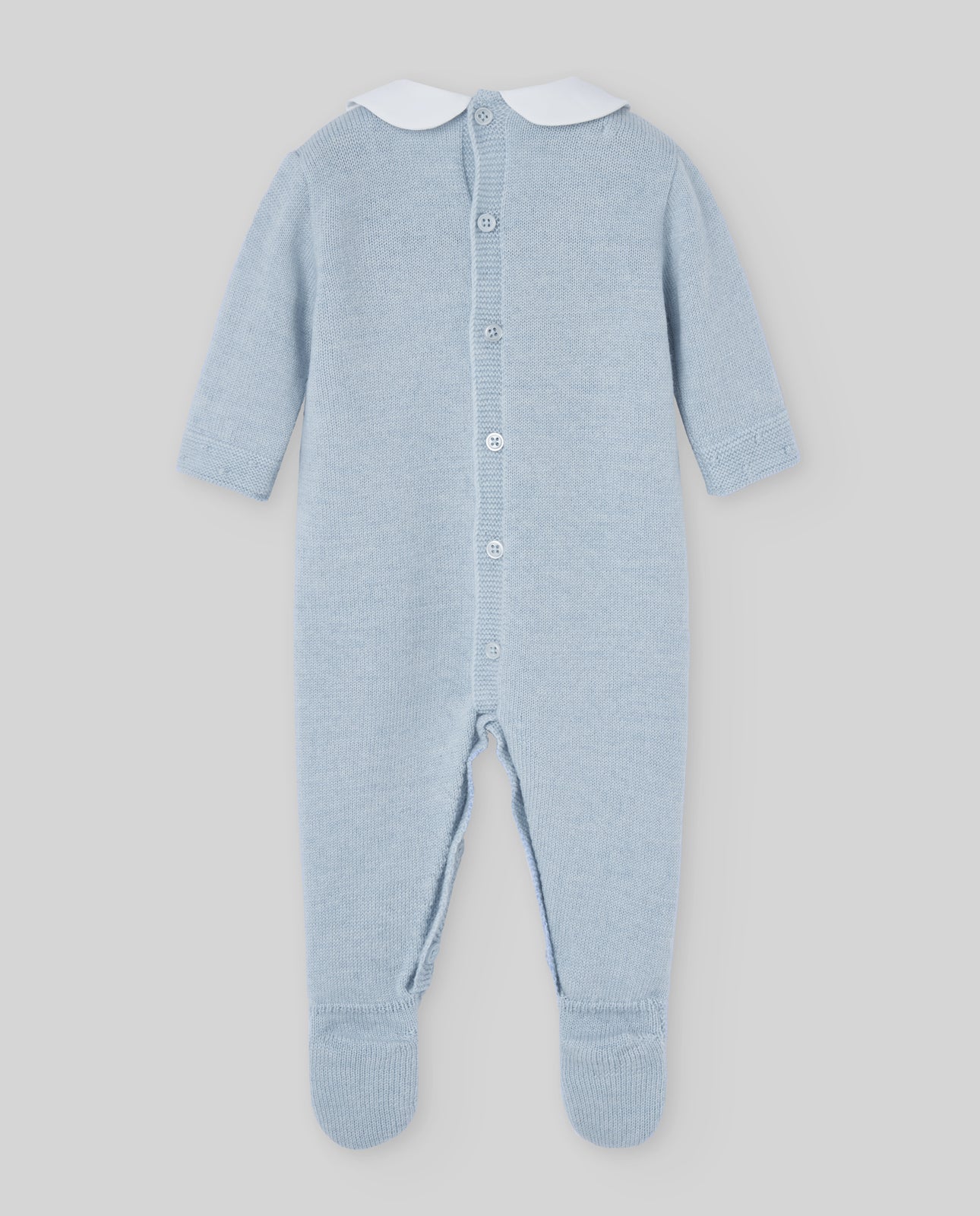 TUTINA PER NEONATO AZZURRA IN LANA PAZ RODRIGUEZ - Angel Luxury