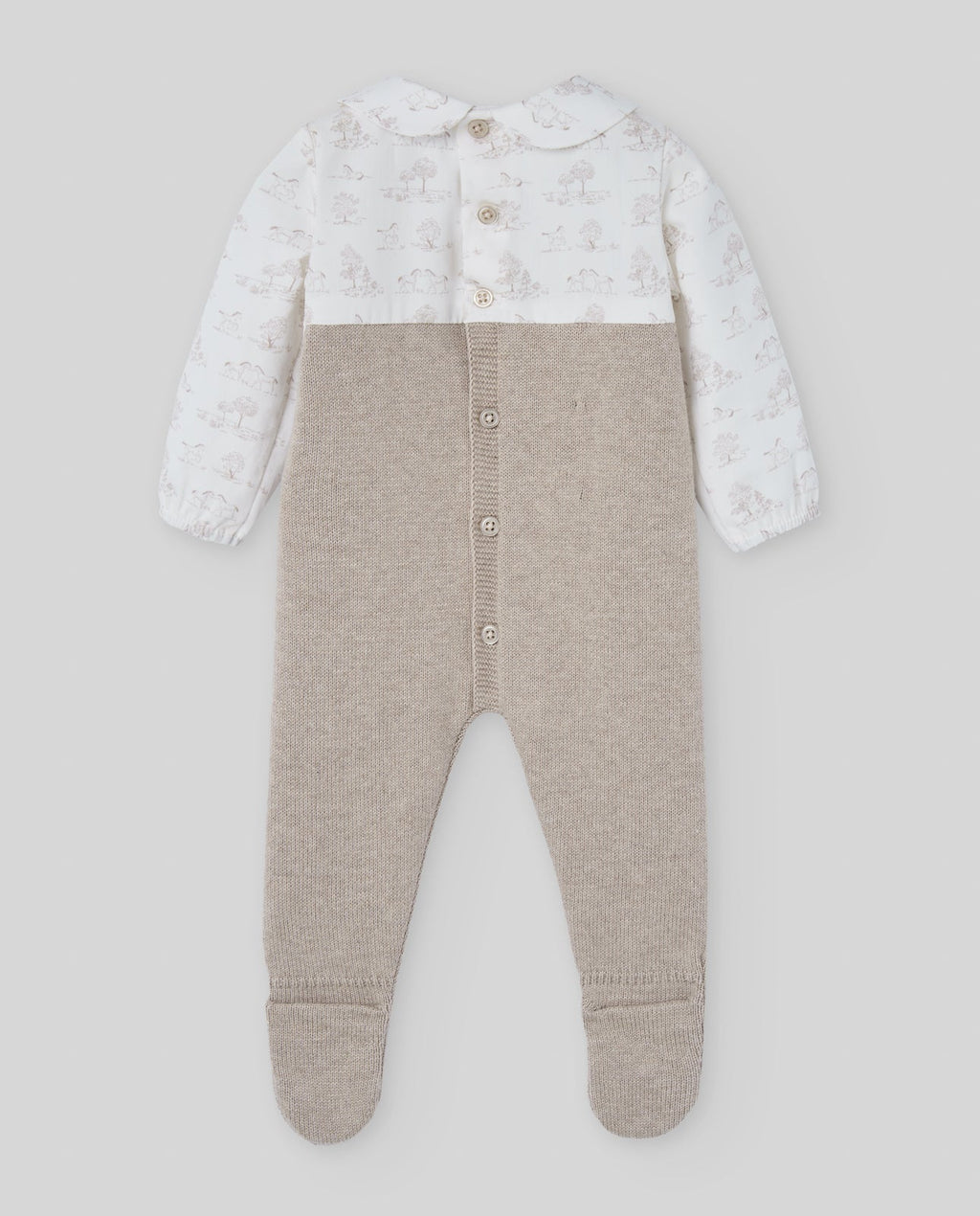 TUTINA PER NEONATO BEIGE CON FANTASIA PAZ RODRIGUEZ - Angel Luxury