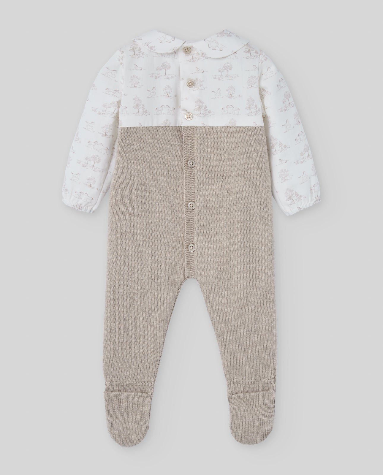 TUTINA PER NEONATO BEIGE CON FANTASIA PAZ RODRIGUEZ - Angel Luxury