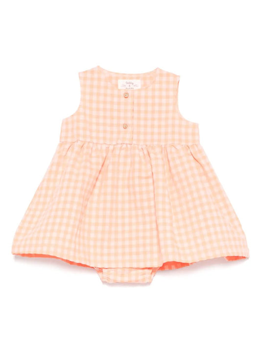 VESTITO A QUADRI ARANCIO TEDDY & MINOU - Angel Luxury