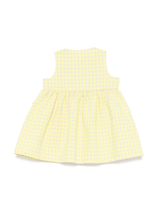 VESTITO A QUADRI GIALLO TEDDY & MINOU - Angel Luxury