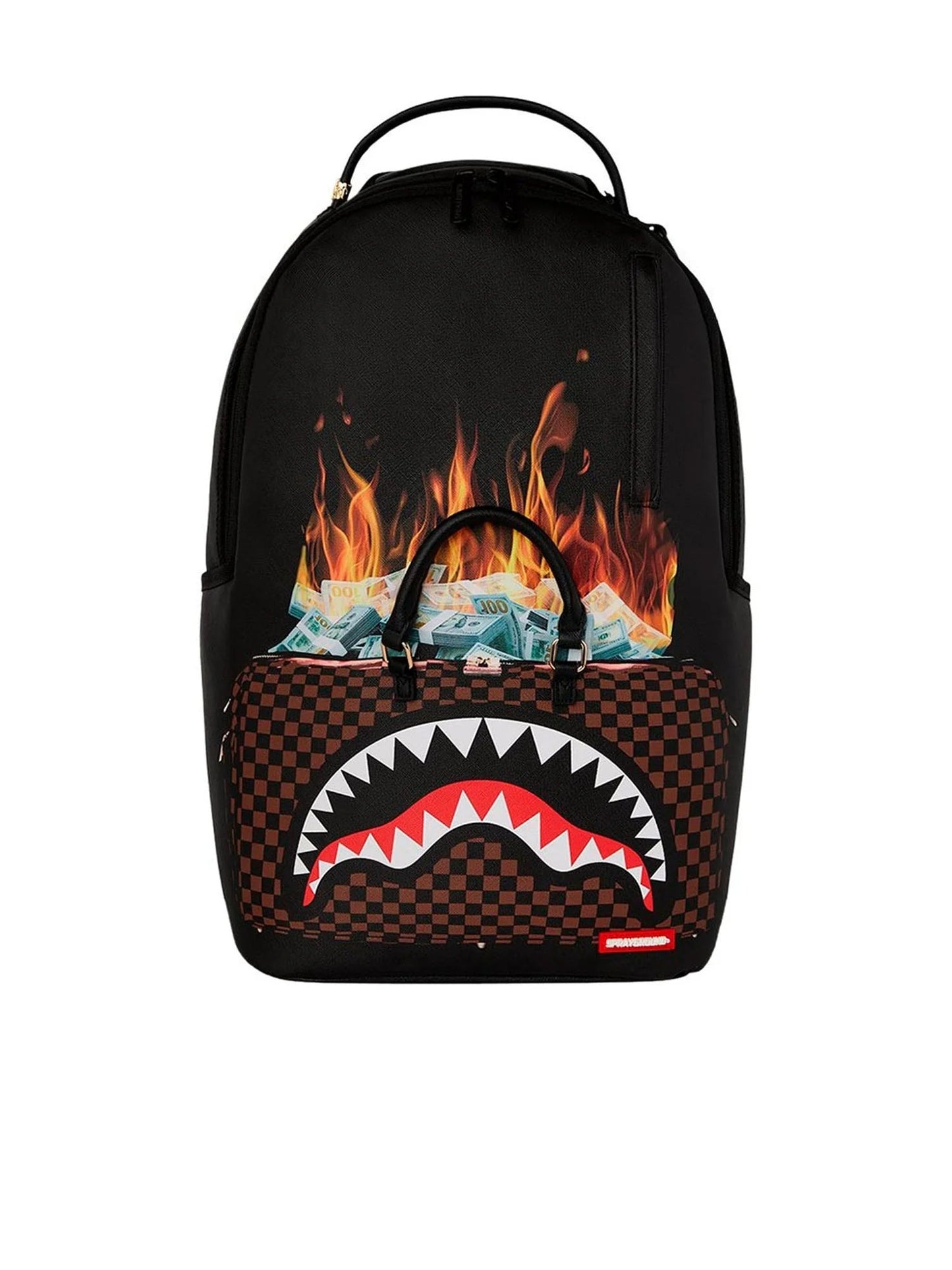 ZAINO BAG OF MONEY ON FIRE BACKPACK SPRAYGROUND - Angel Luxury