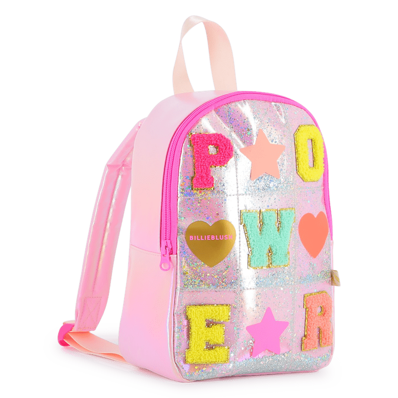 ZAINO ROSA CON SCRITTA POWER BILLIEBLUSH - Angel Luxury
