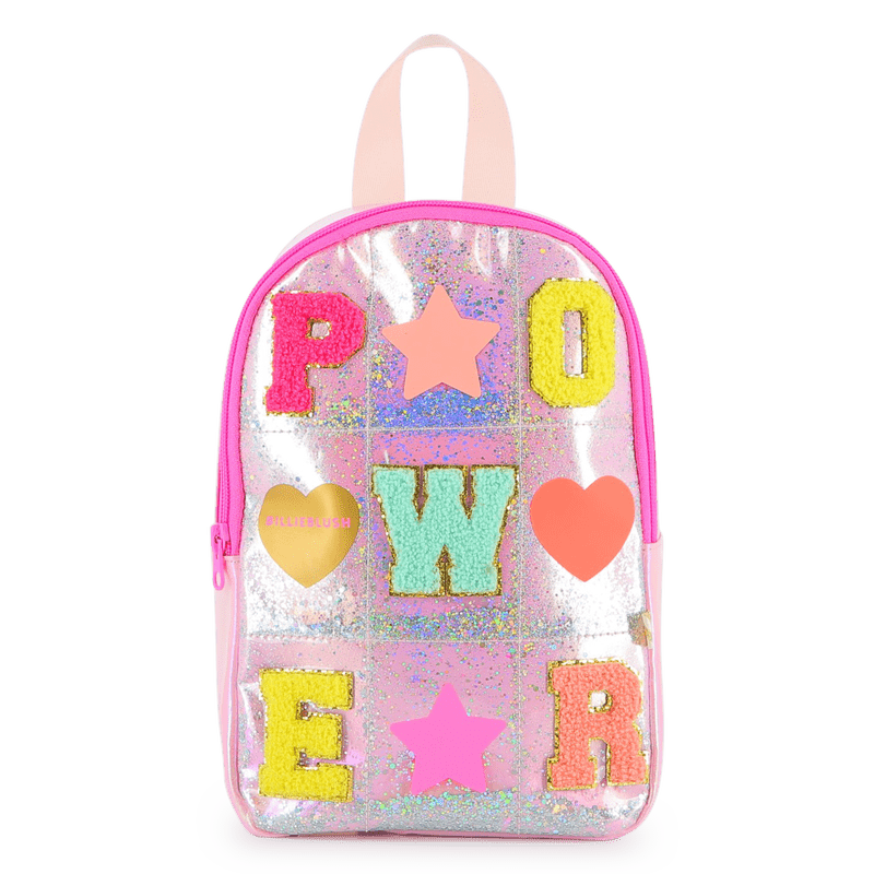 ZAINO ROSA CON SCRITTA POWER BILLIEBLUSH - Angel Luxury