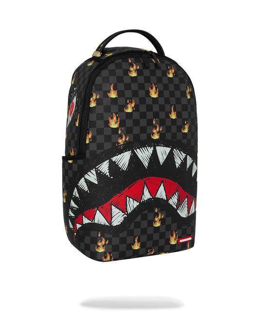 ZAINO SCRIBBLE FIRE CHECK BACKPACK SPRAYGROUND - Angel Luxury
